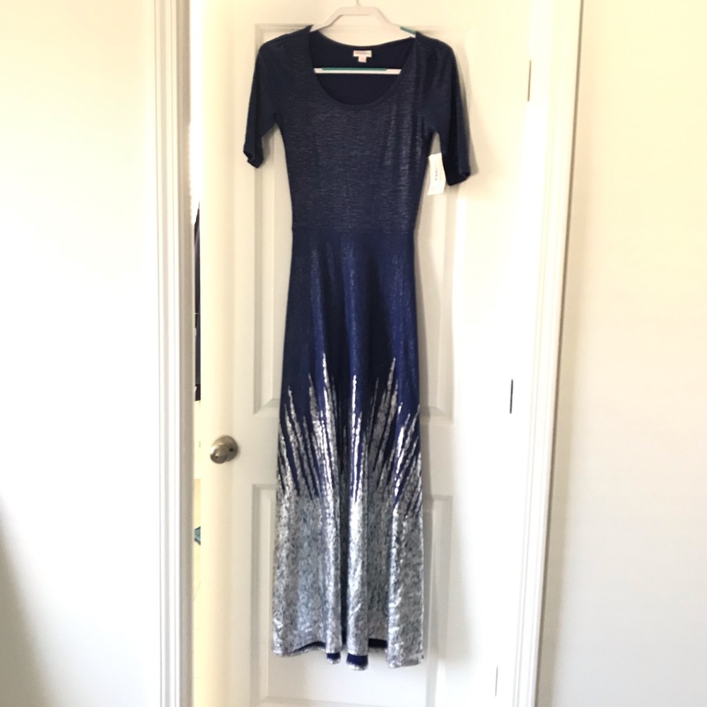 Gorgeous Lularoe “Frozen” Elegant Ana Dress XS